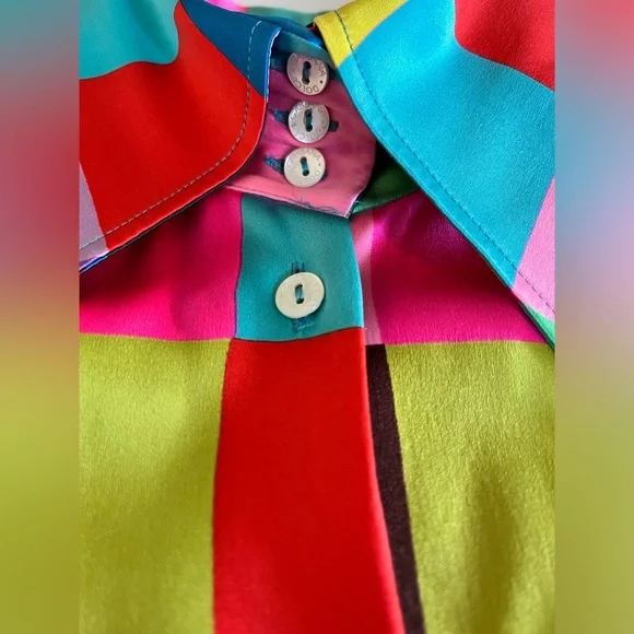 DOLCE & GABBANA fitted silk satin button down shirt blouse. Pristine. Sz 38 - Picture 3 of 9